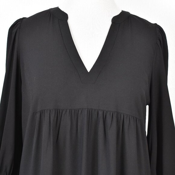 Pomander Place Kenzo Tiered Crepe Black Dress - L - Picture 2 of 11